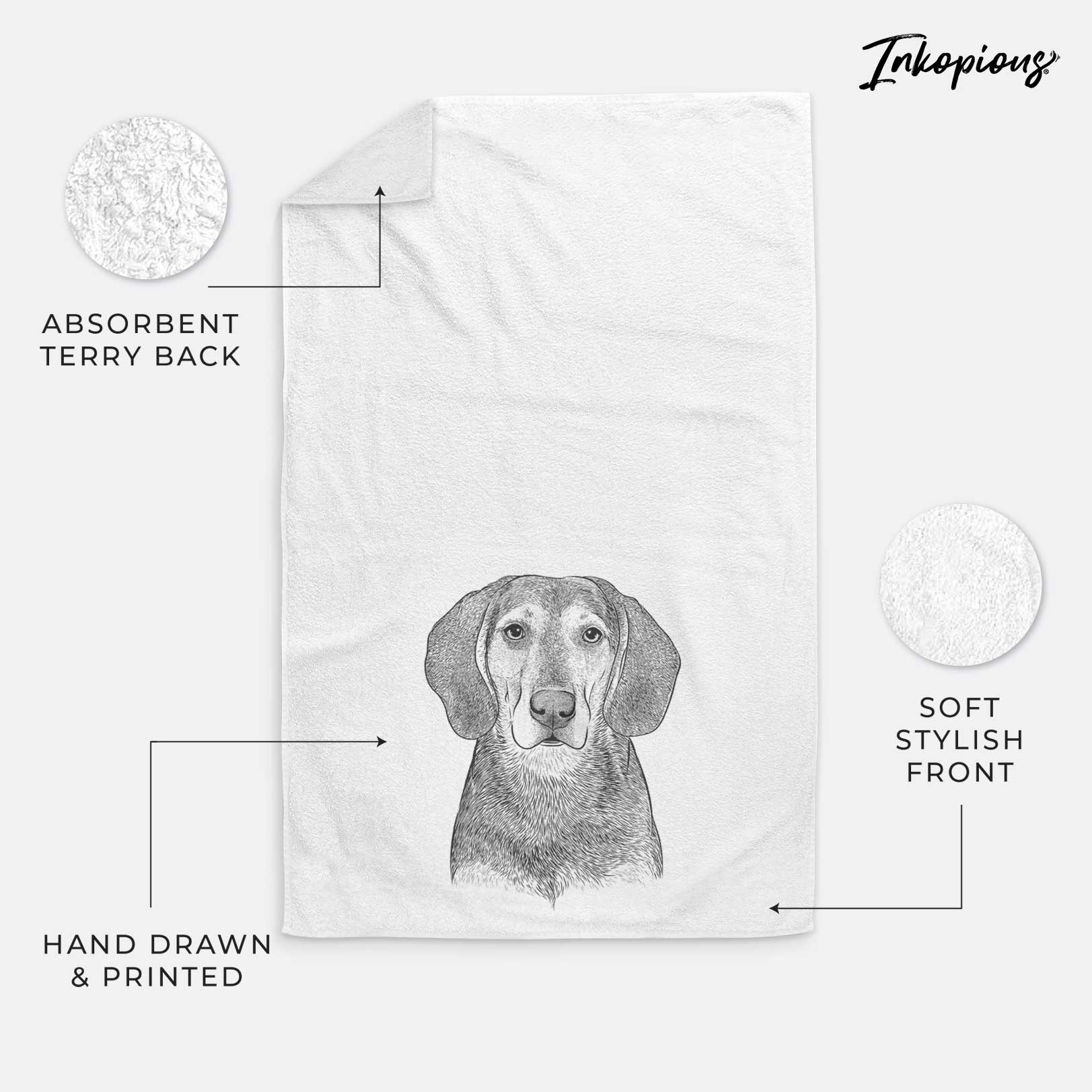 Daisy the Hound Mix Decorative Hand Towel