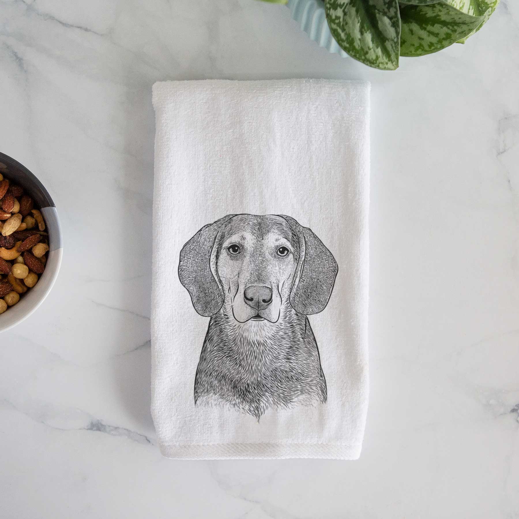 Daisy the Hound Mix Decorative Hand Towel