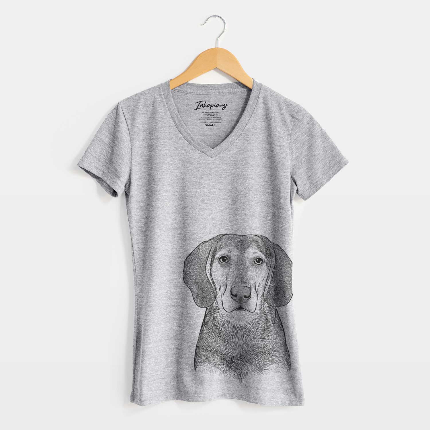 Bare Daisy the Hound Mix - Women's V-neck Shirt