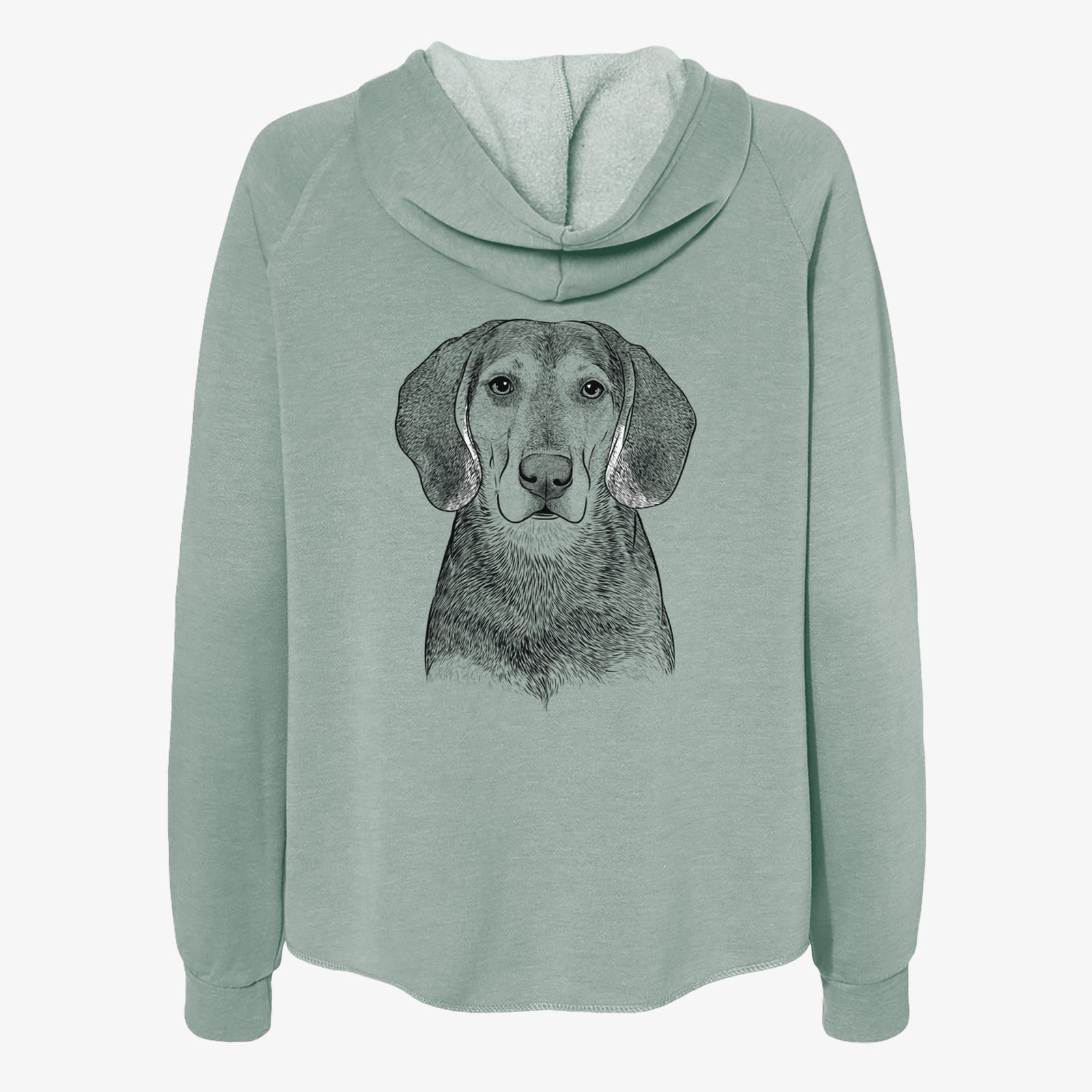 Daisy the Hound Mix - Women's Cali Wave Zip-Up Sweatshirt