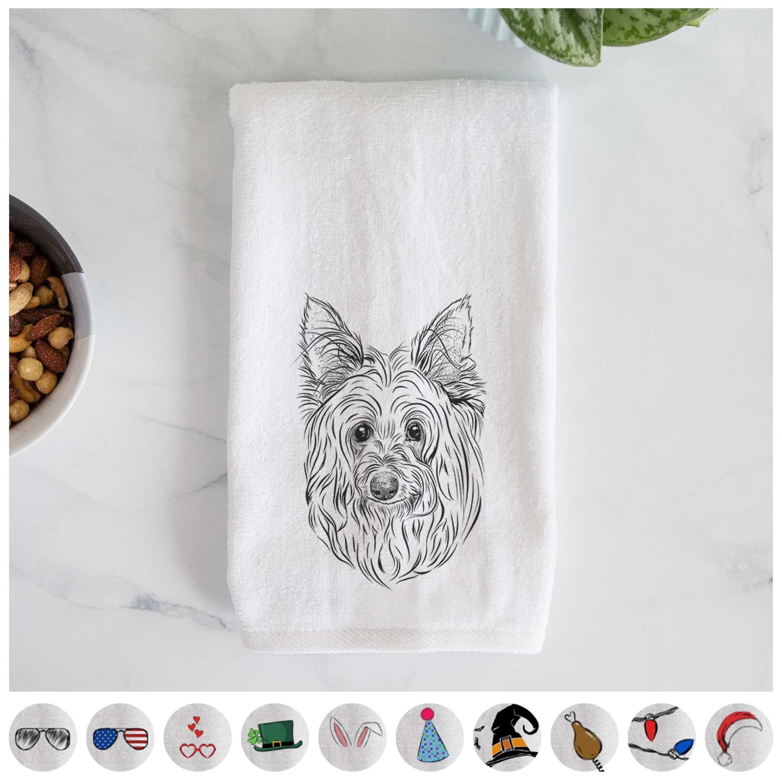 Daisy May the Silky Terrier Decorative Hand Towel