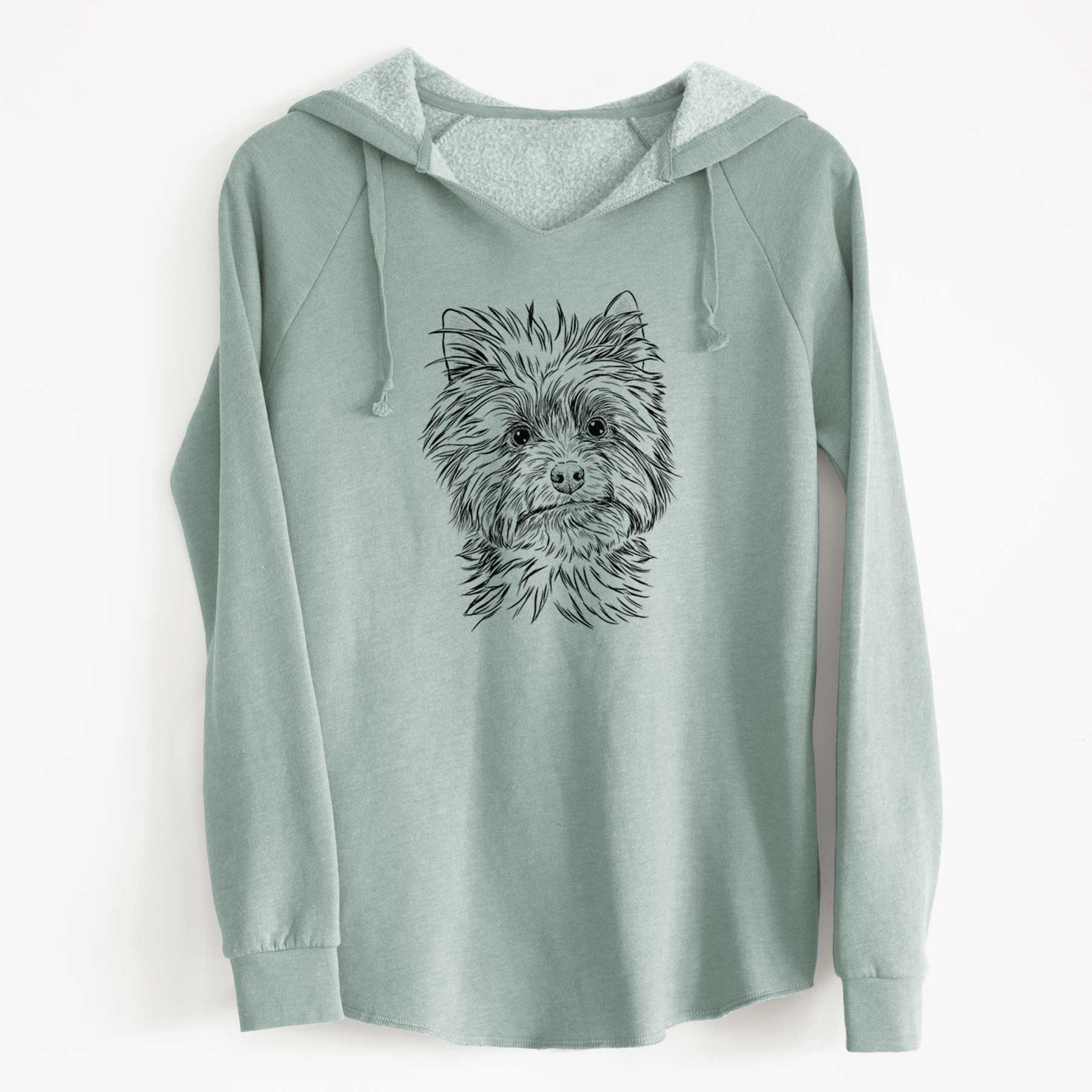 Bare Dakota the Yorkshire Terrier - Cali Wave Hooded Sweatshirt