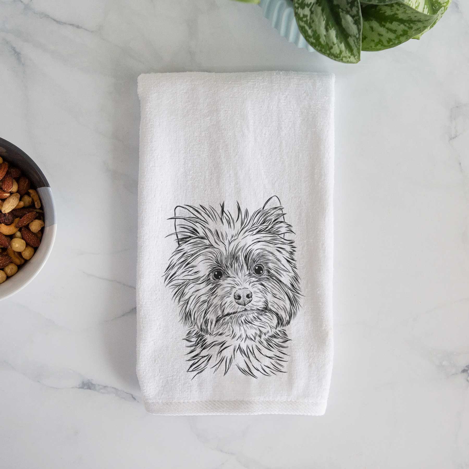 Dakota the Yorkshire Terrier Decorative Hand Towel