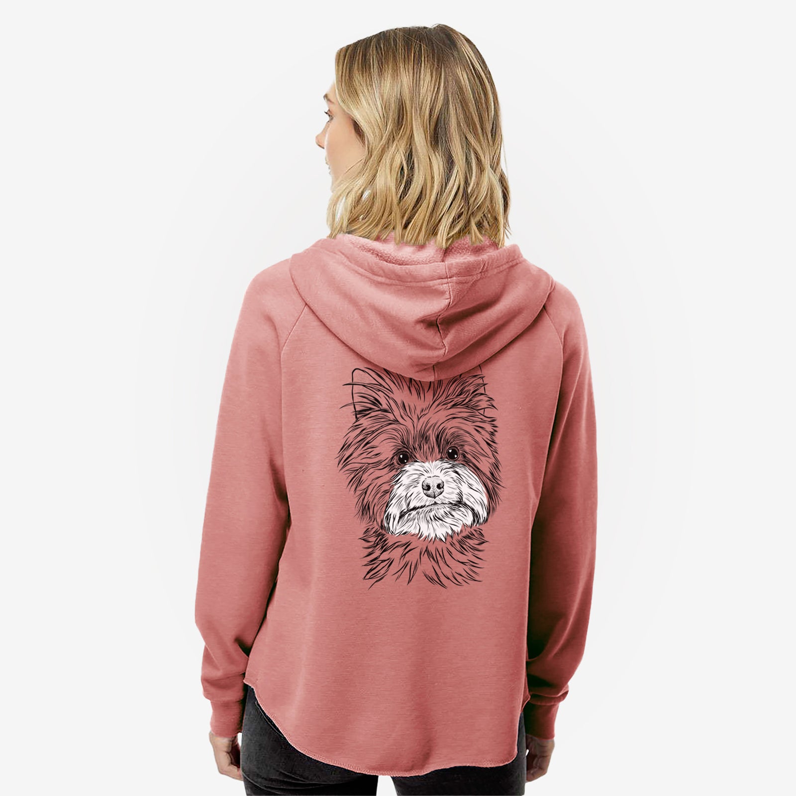 Dakota the Yorkshire Terrier - Women's Cali Wave Zip-Up Sweatshirt