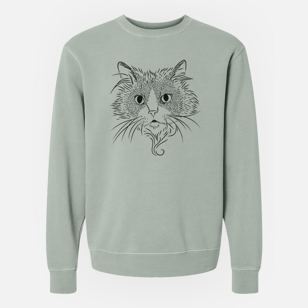 Bare Daniel the Ragdoll Cat - Unisex Pigment Dyed Crew Sweatshirt