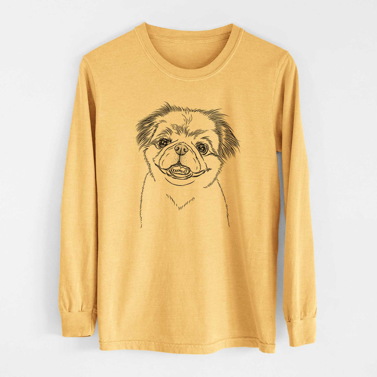 Bare Danny the Pekingese - Heavyweight 100% Cotton Long Sleeve