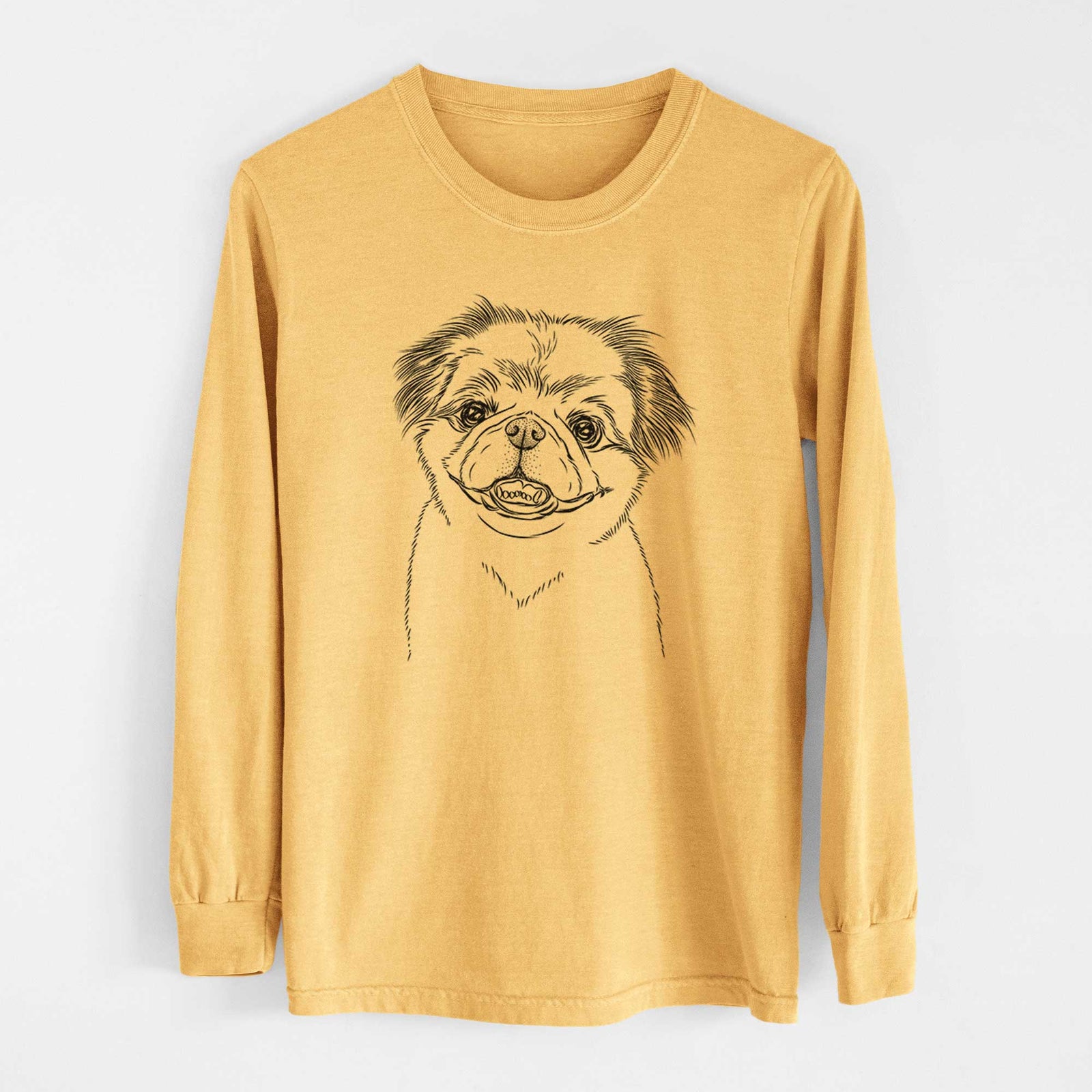 Bare Danny the Pekingese - Heavyweight 100% Cotton Long Sleeve