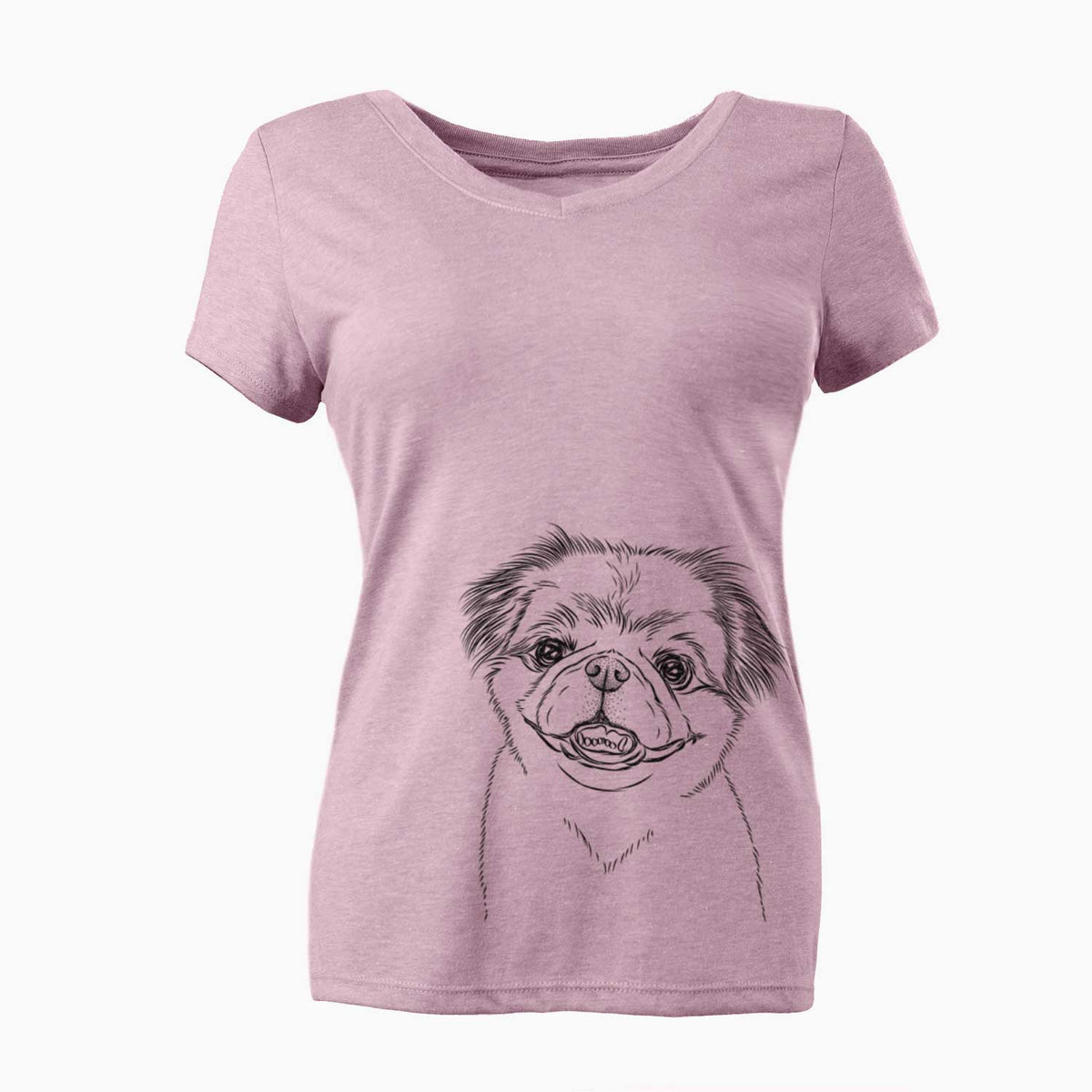 Bare Danny the Pekingese - Women's V-neck Shirt