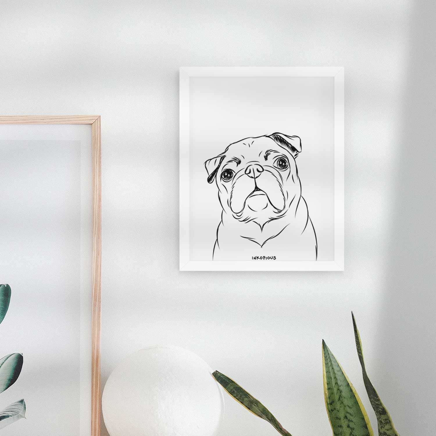 Darling Chloe the Pug Art Print