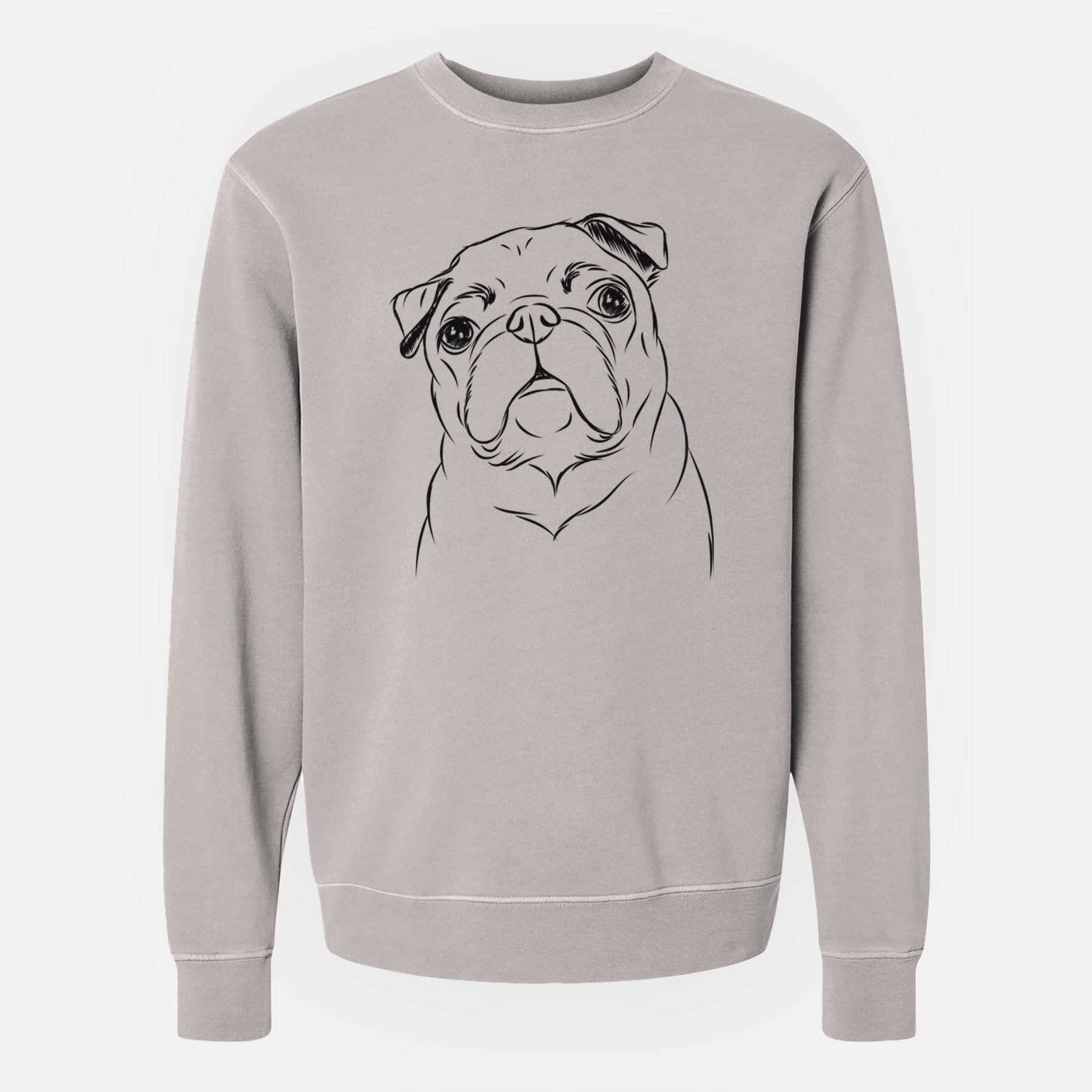 Bare Darling Chloe the Pug - Unisex Pigment Dyed Crew Sweatshirt