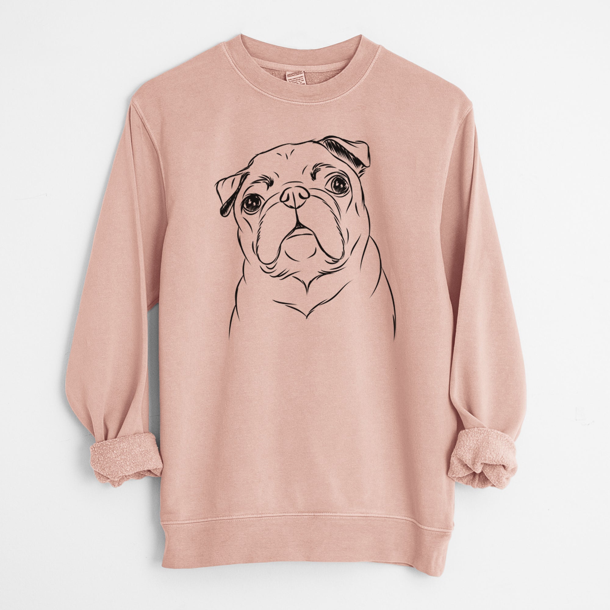 Bare Darling Chloe the Pug - Unisex Pigment Dyed Crew Sweatshirt