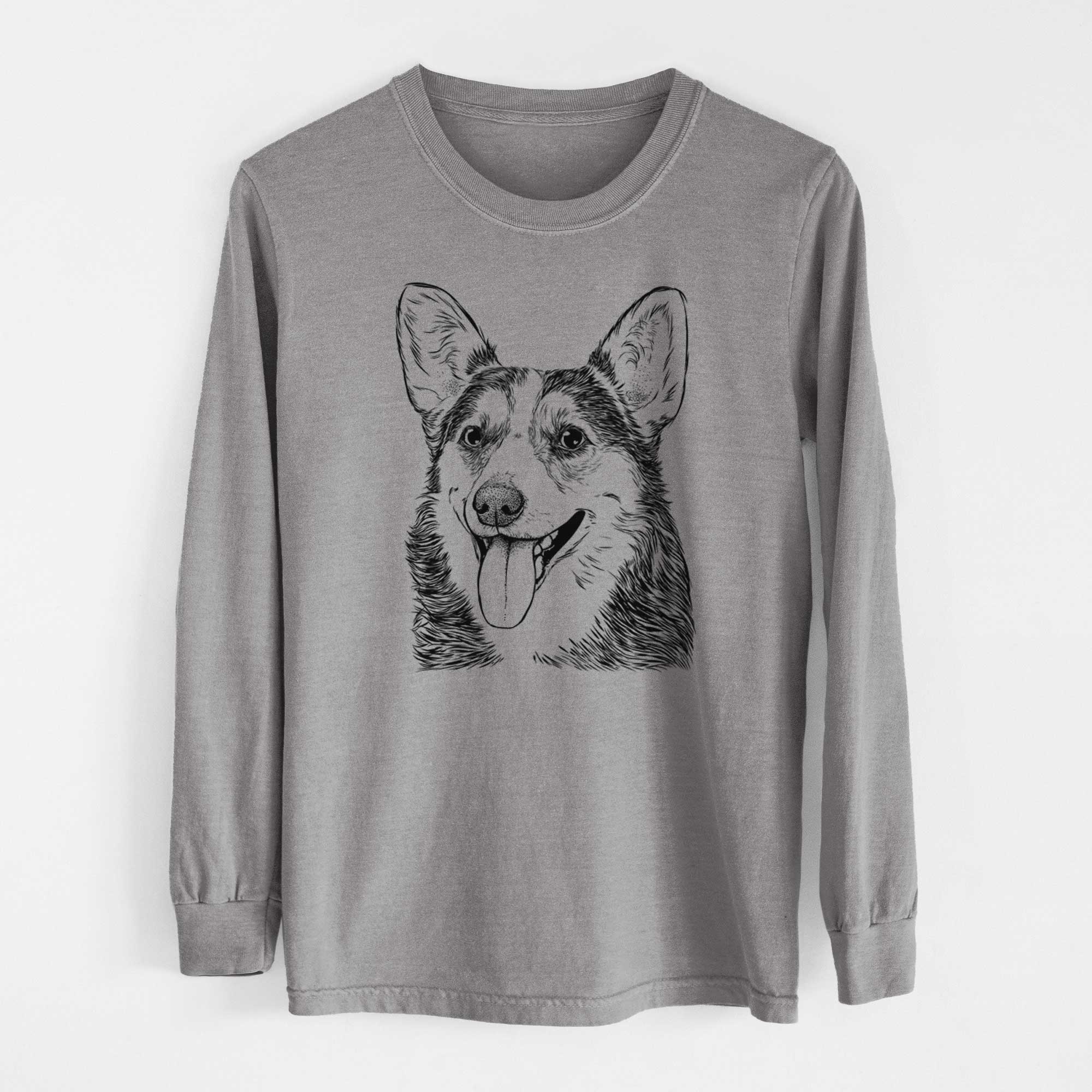 Bare Darma the Corgi - Heavyweight 100% Cotton Long Sleeve