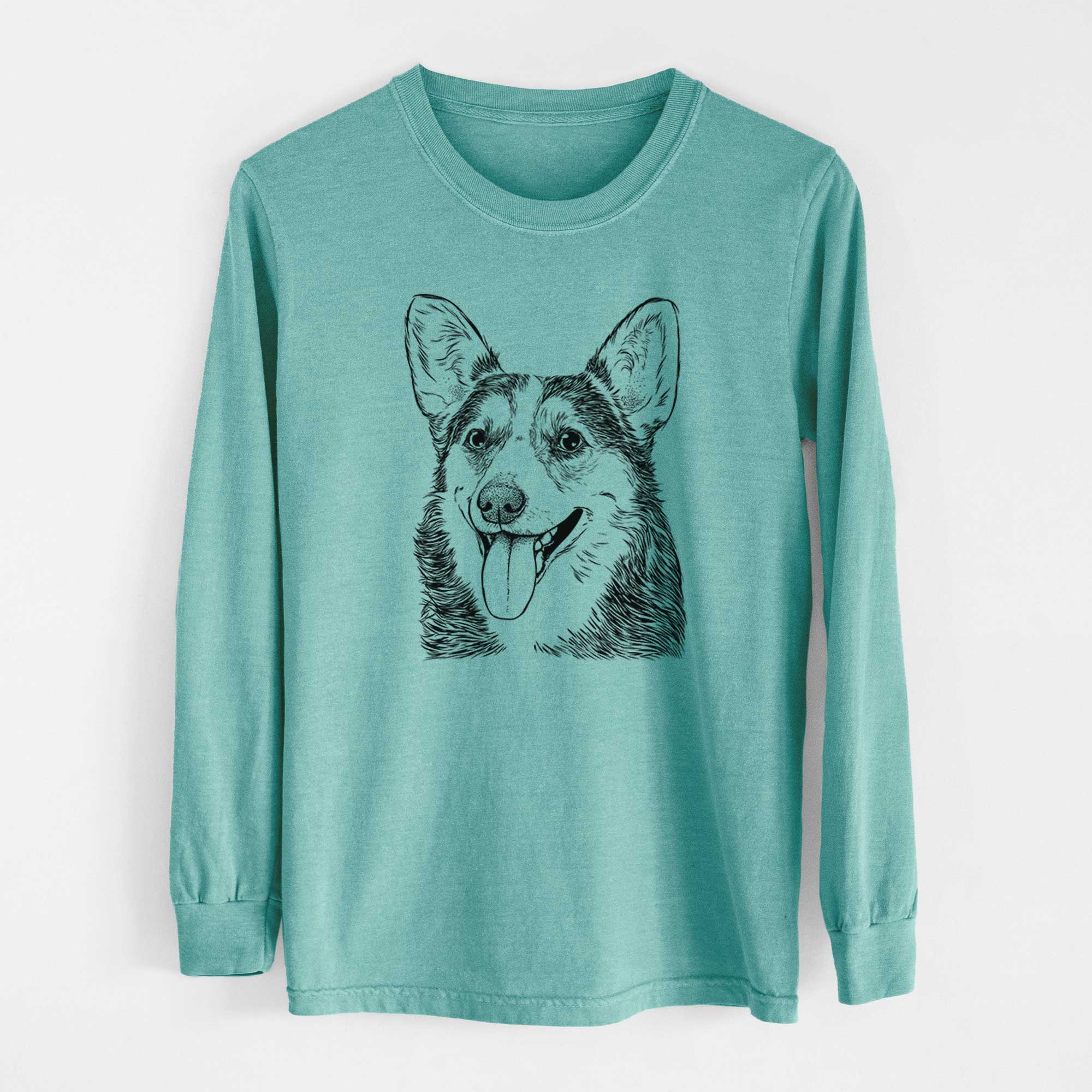 Bare Darma the Corgi - Heavyweight 100% Cotton Long Sleeve