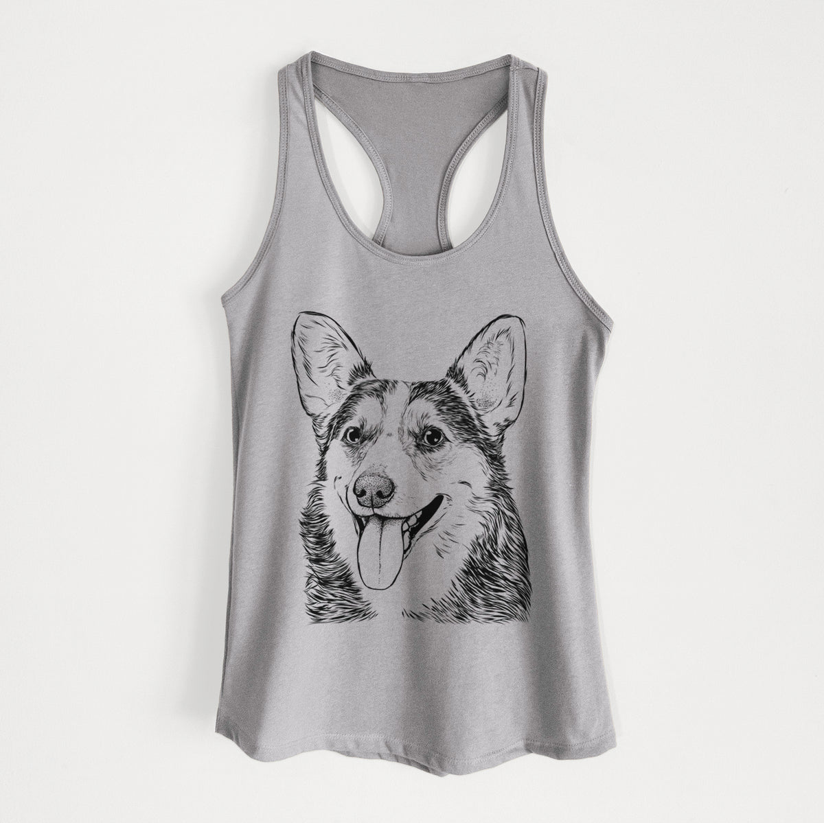 Darma the Corgi - Women&#39;s Racerback Tanktop