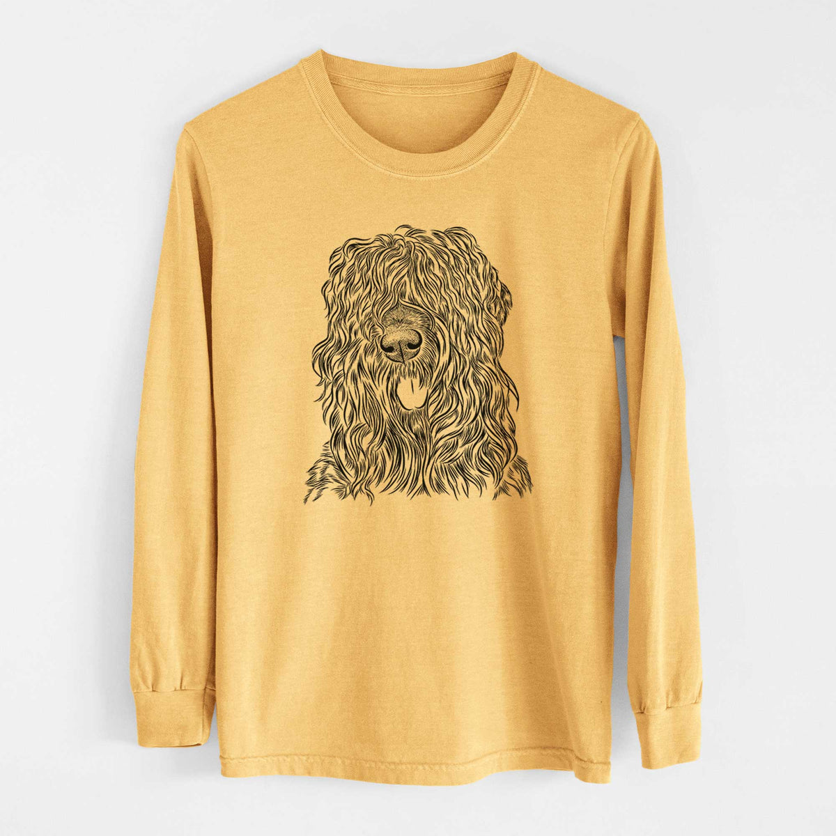 Bare Darryl the Black Russian Terrier - Heavyweight 100% Cotton Long Sleeve