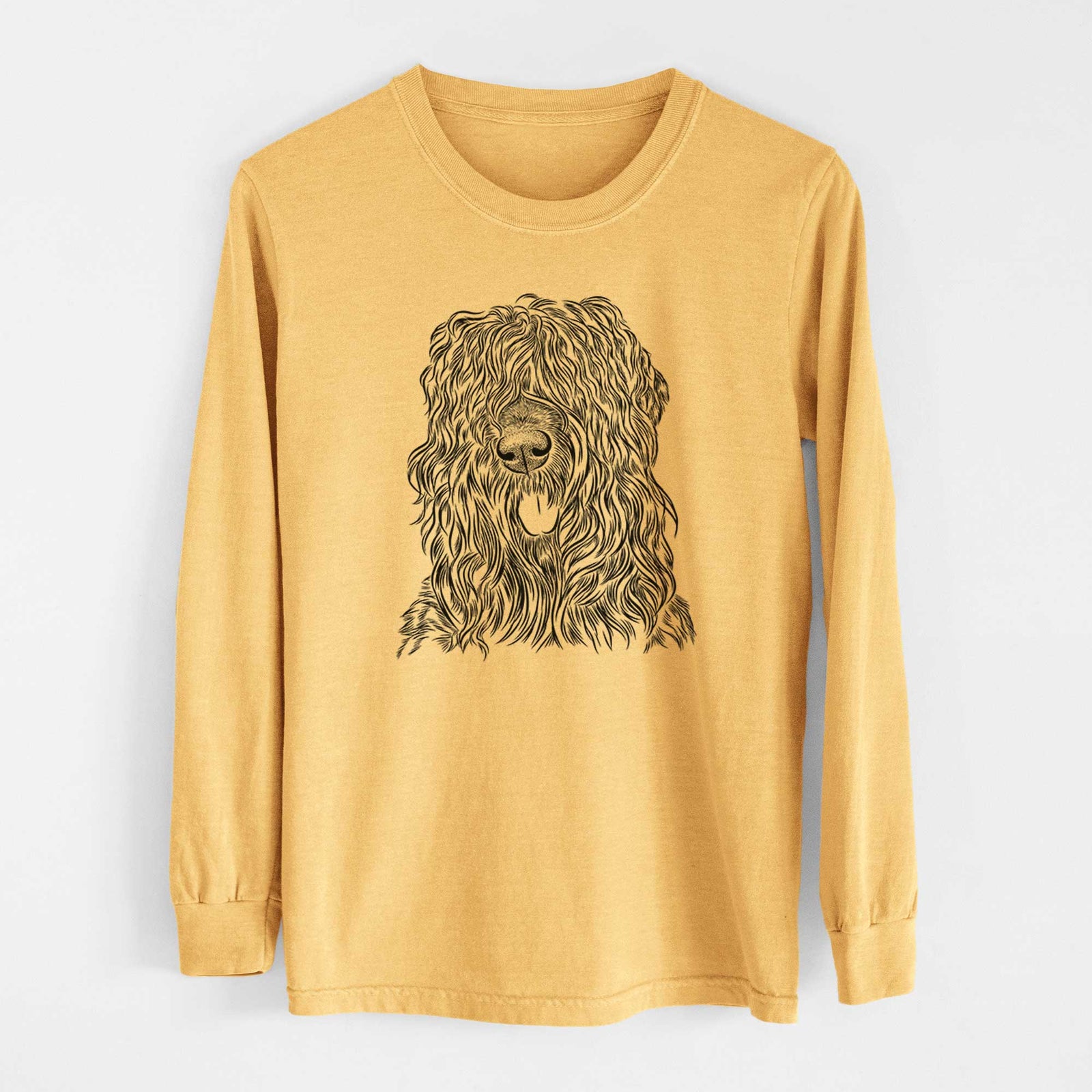 Bare Darryl the Black Russian Terrier - Heavyweight 100% Cotton Long Sleeve