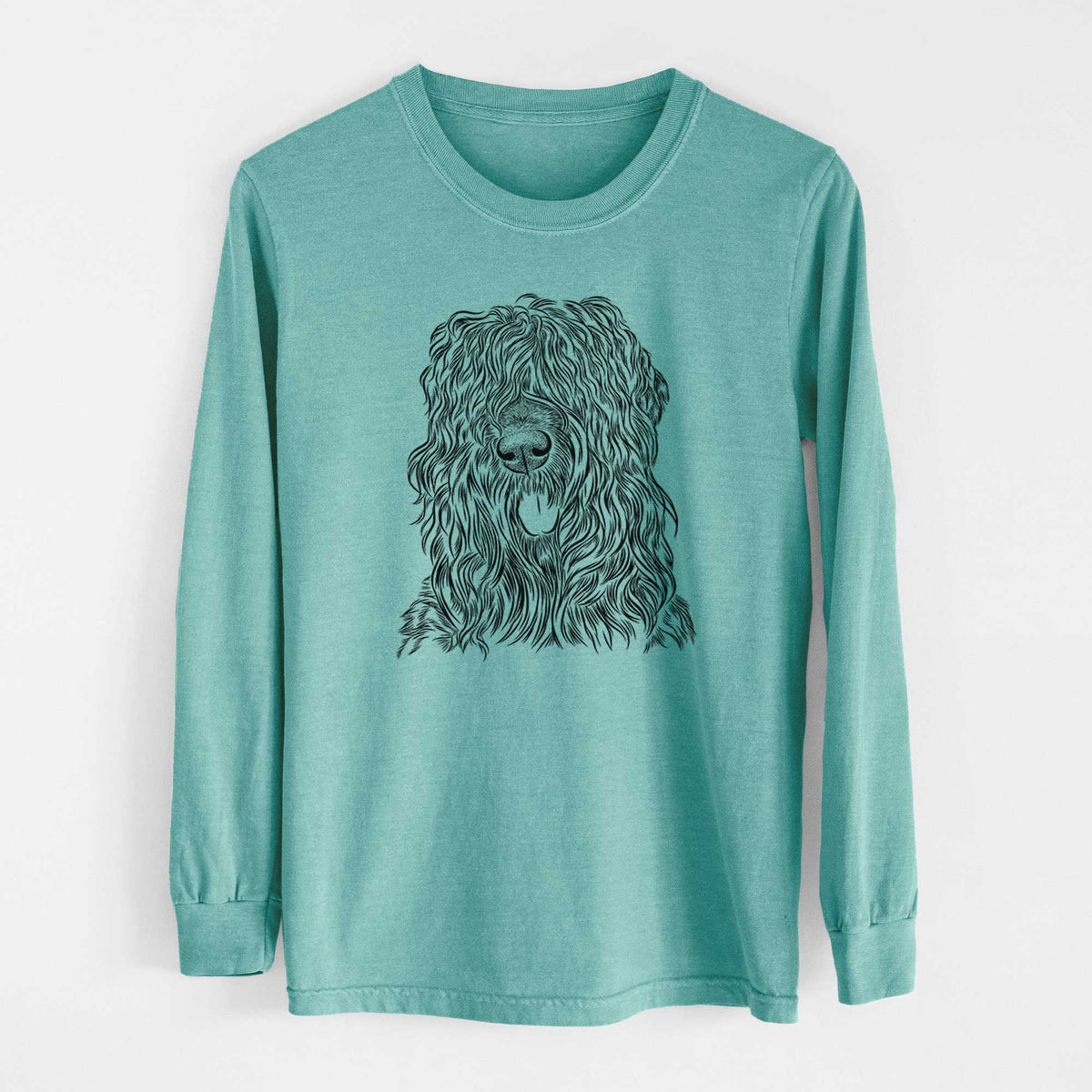 Bare Darryl the Black Russian Terrier - Heavyweight 100% Cotton Long Sleeve