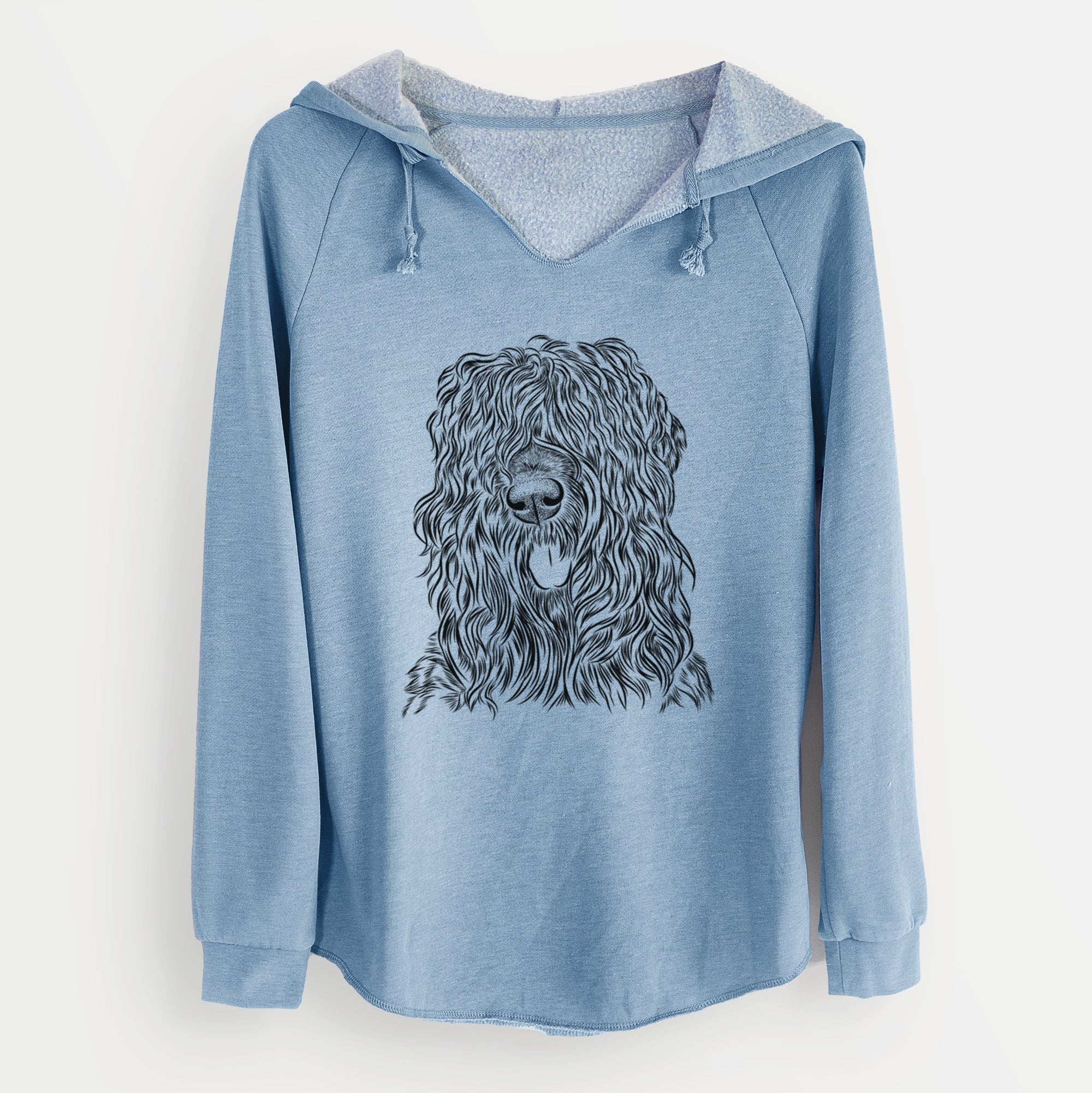 Bare Darryl the Black Russian Terrier - Cali Wave Hooded Sweatshirt