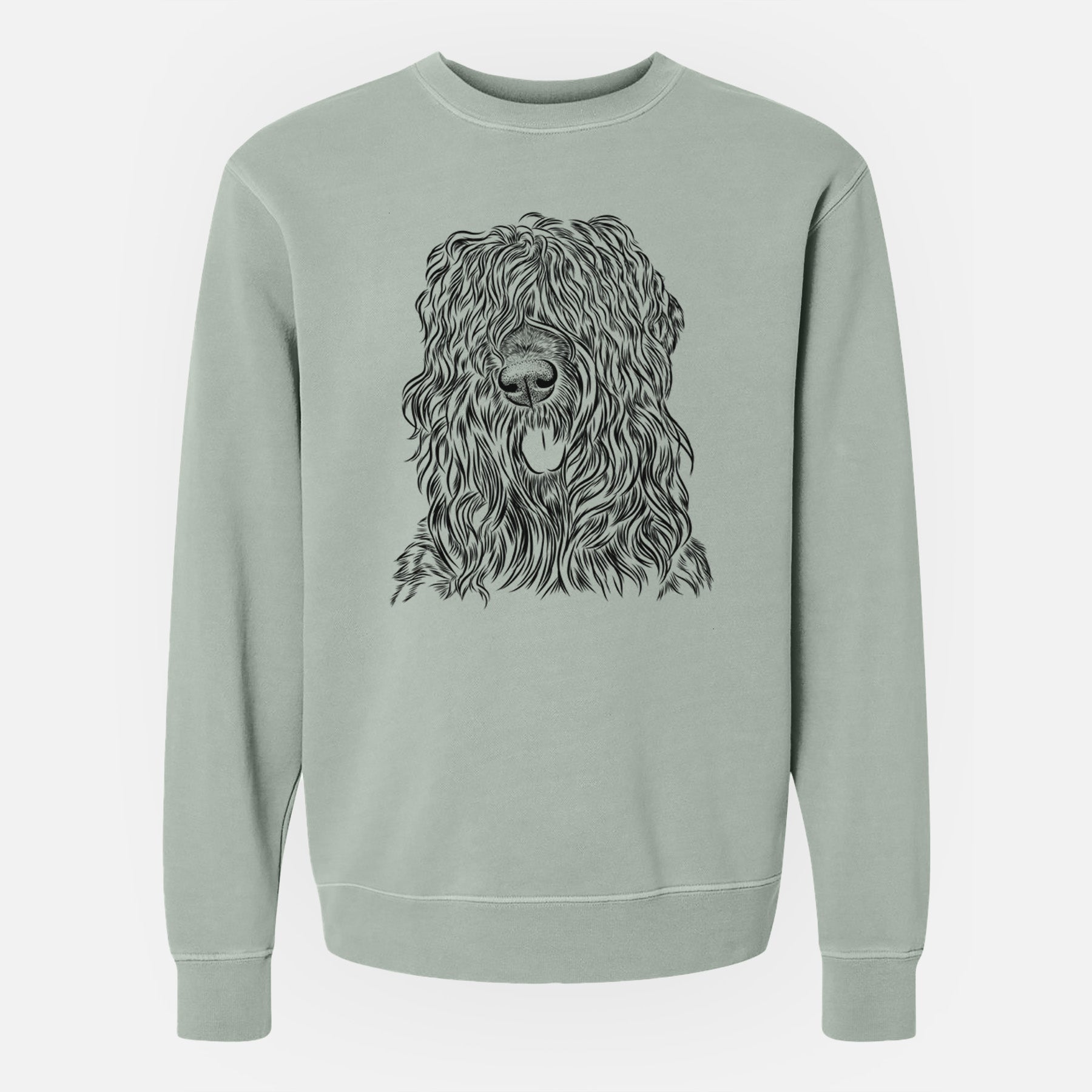 Bare Darryl the Black Russian Terrier - Unisex Pigment Dyed Crew Sweatshirt