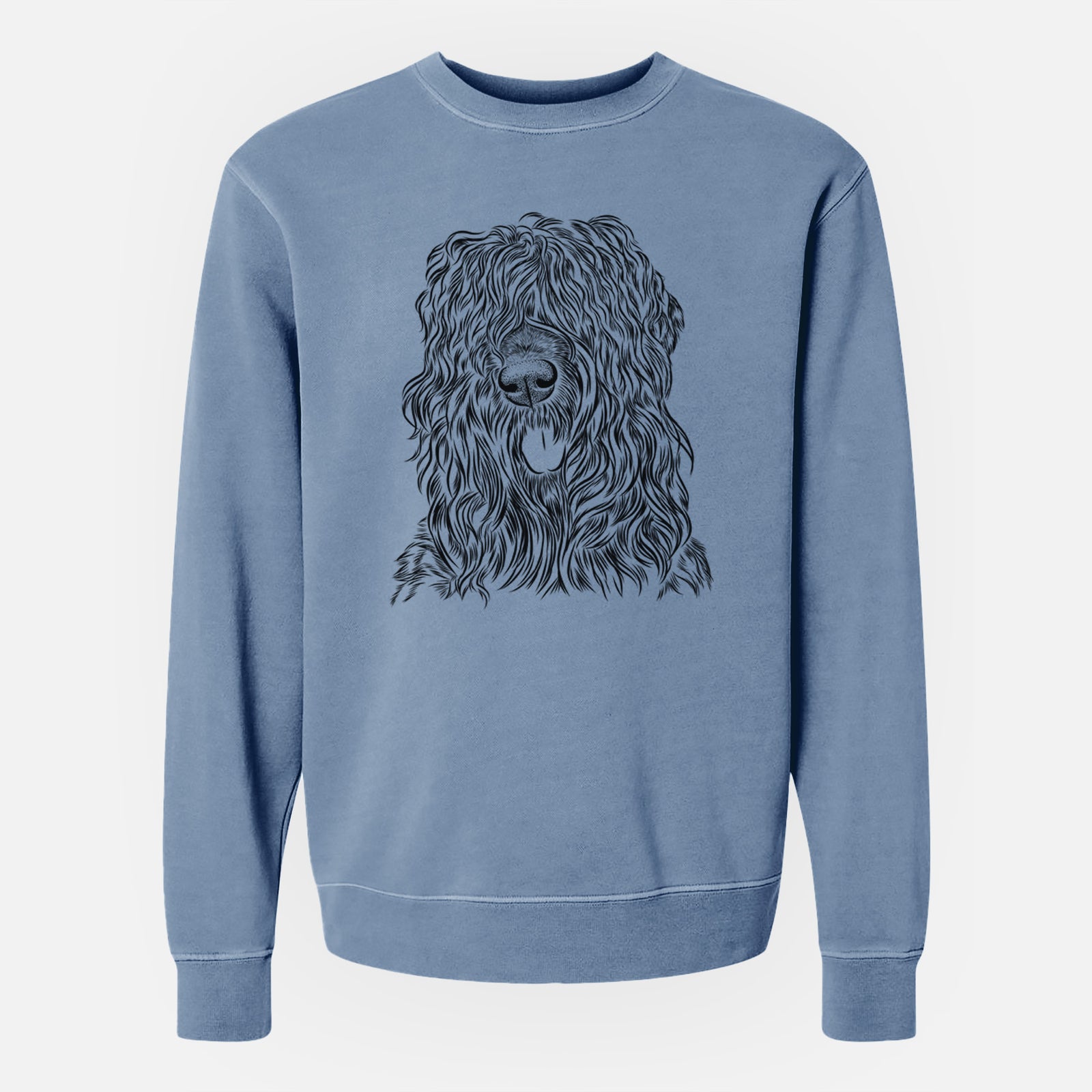 Bare Darryl the Black Russian Terrier - Unisex Pigment Dyed Crew Sweatshirt