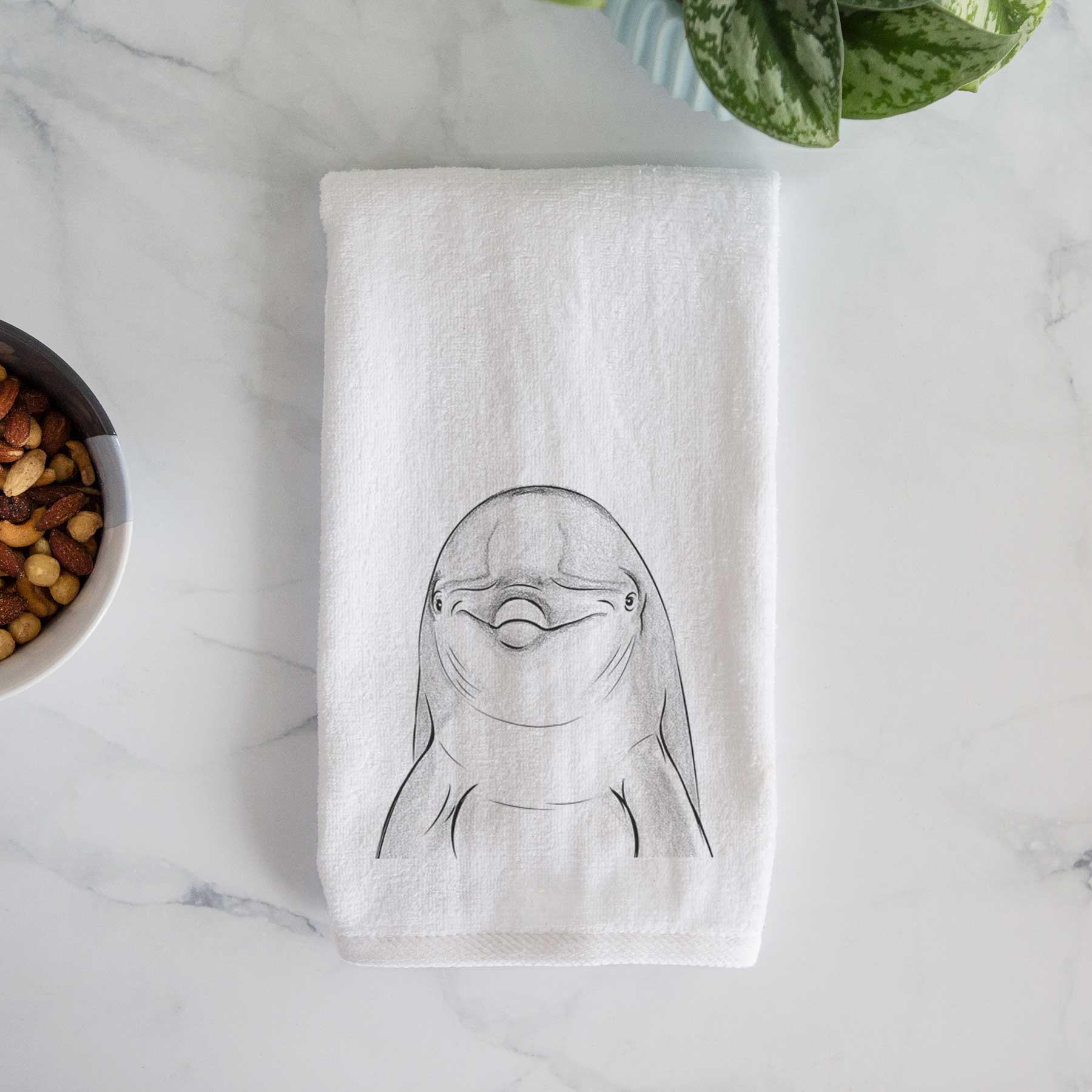 Dave the Dolphin Decorative Hand Towel