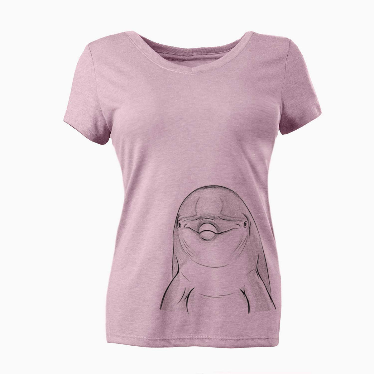 Bare Dave the Dolphin - Women's V-neck Shirt
