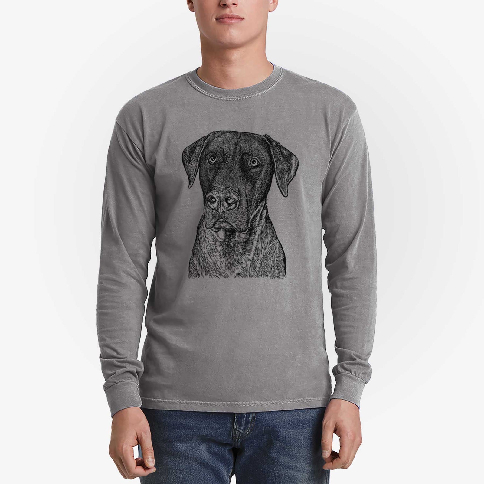Bare David the Boxador - Heavyweight 100% Cotton Long Sleeve
