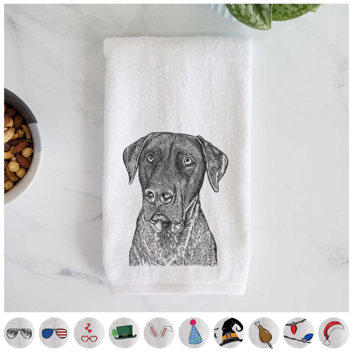 David the Boxador Decorative Hand Towel