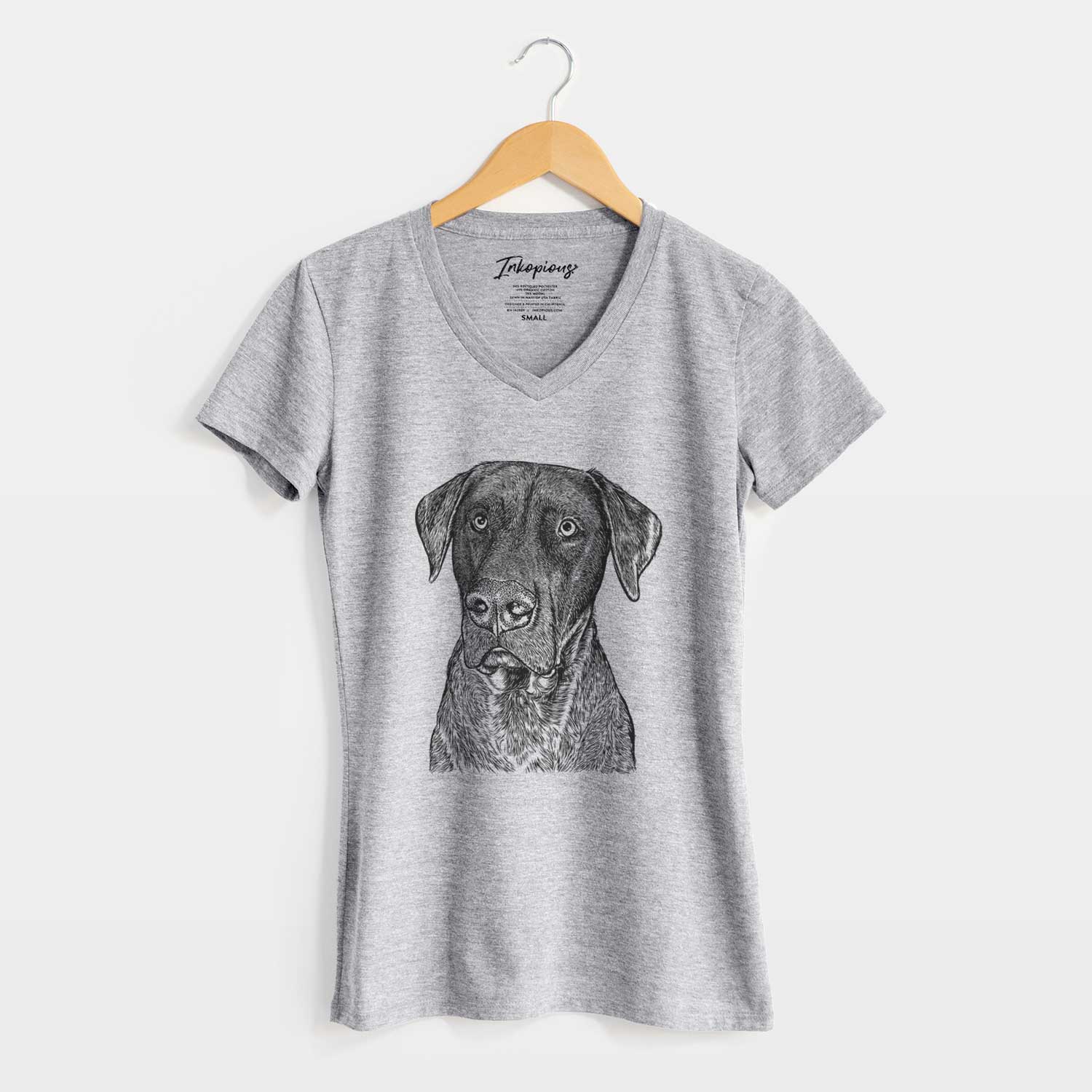 Bare David the Boxador - Women's V-neck Shirt