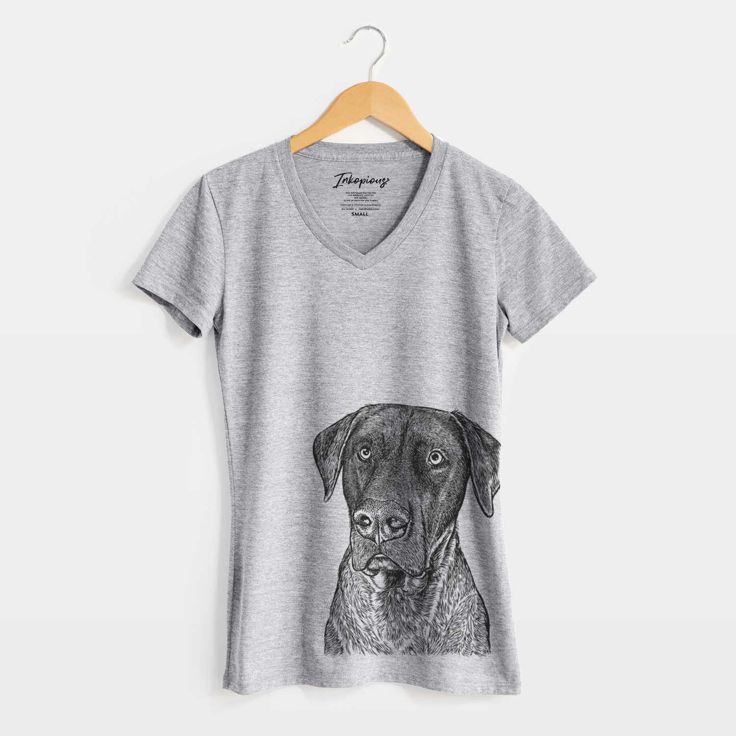 Bare David the Boxador - Women's V-neck Shirt