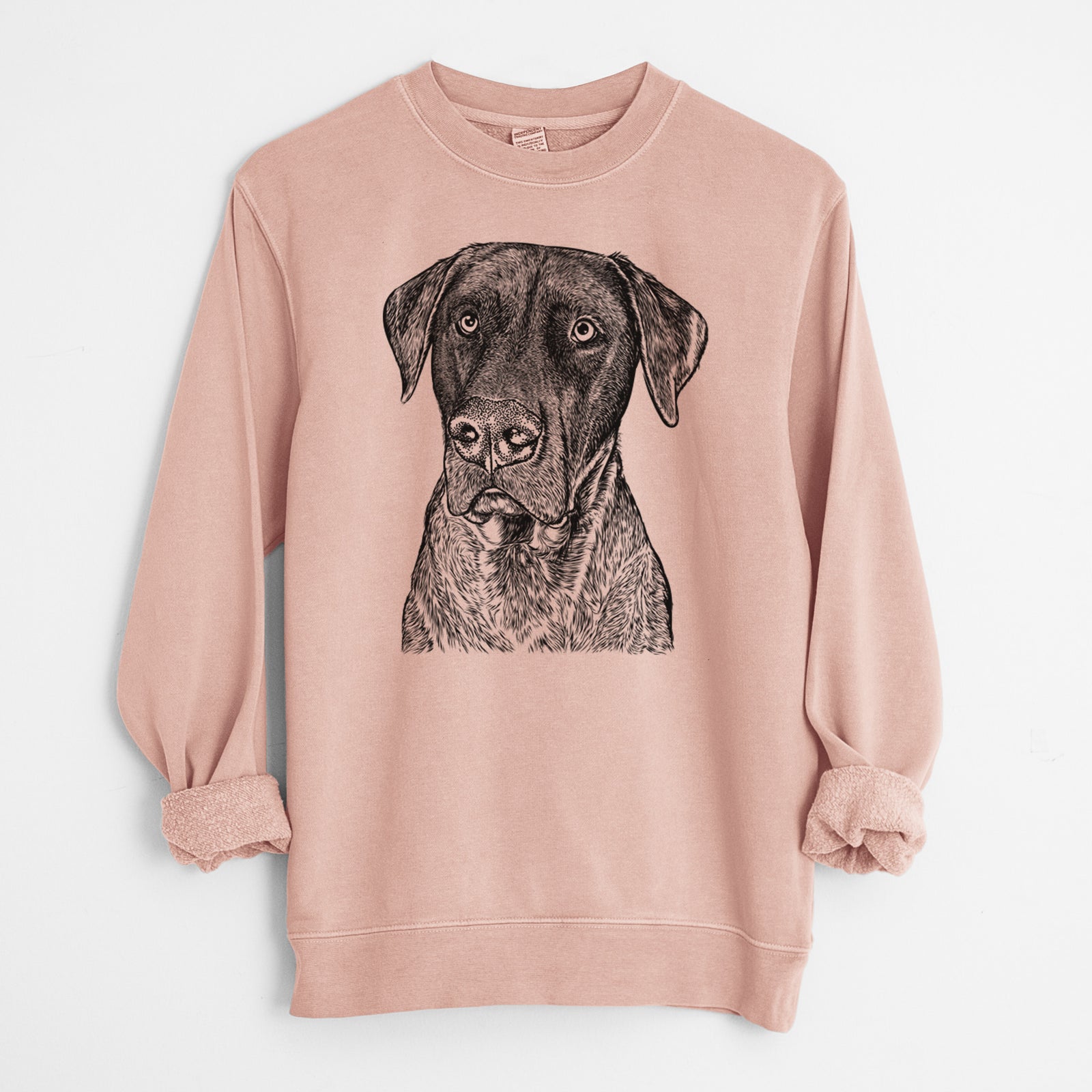 Bare David the Boxador - Unisex Pigment Dyed Crew Sweatshirt
