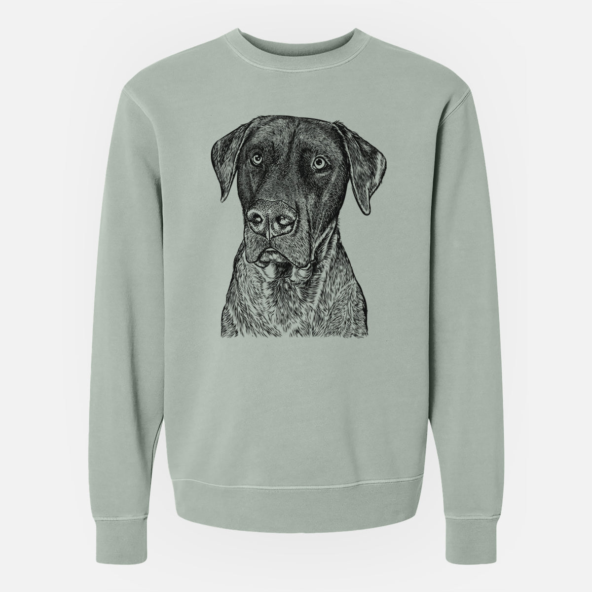 Bare David the Boxador - Unisex Pigment Dyed Crew Sweatshirt