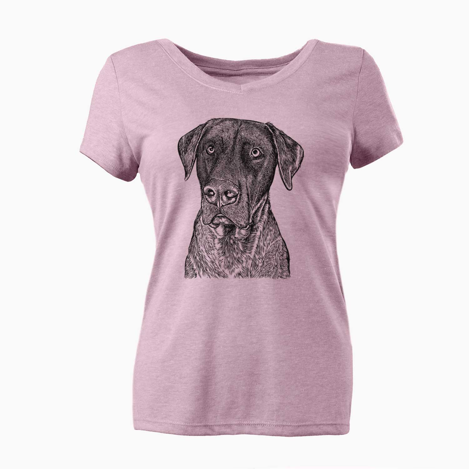 Bare David the Boxador - Women's V-neck Shirt