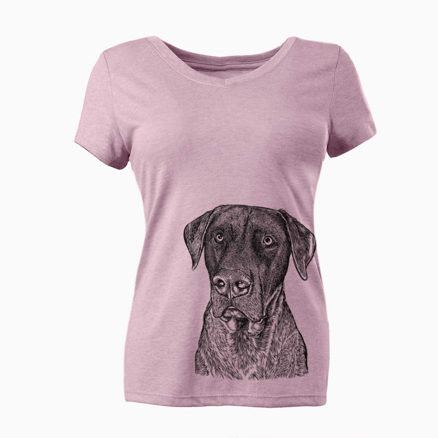 Bare David the Boxador - Women's V-neck Shirt