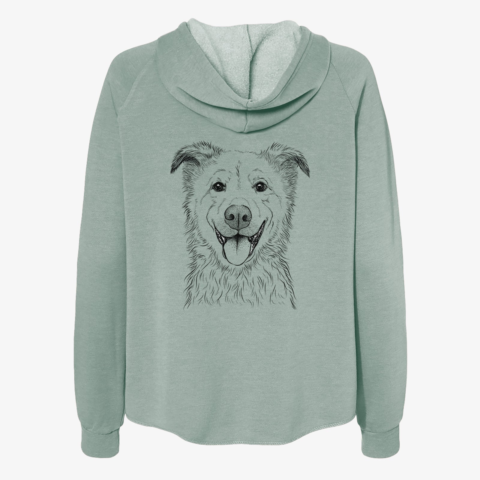 Dawson the Mixed Breed - Women's Cali Wave Zip-Up Sweatshirt