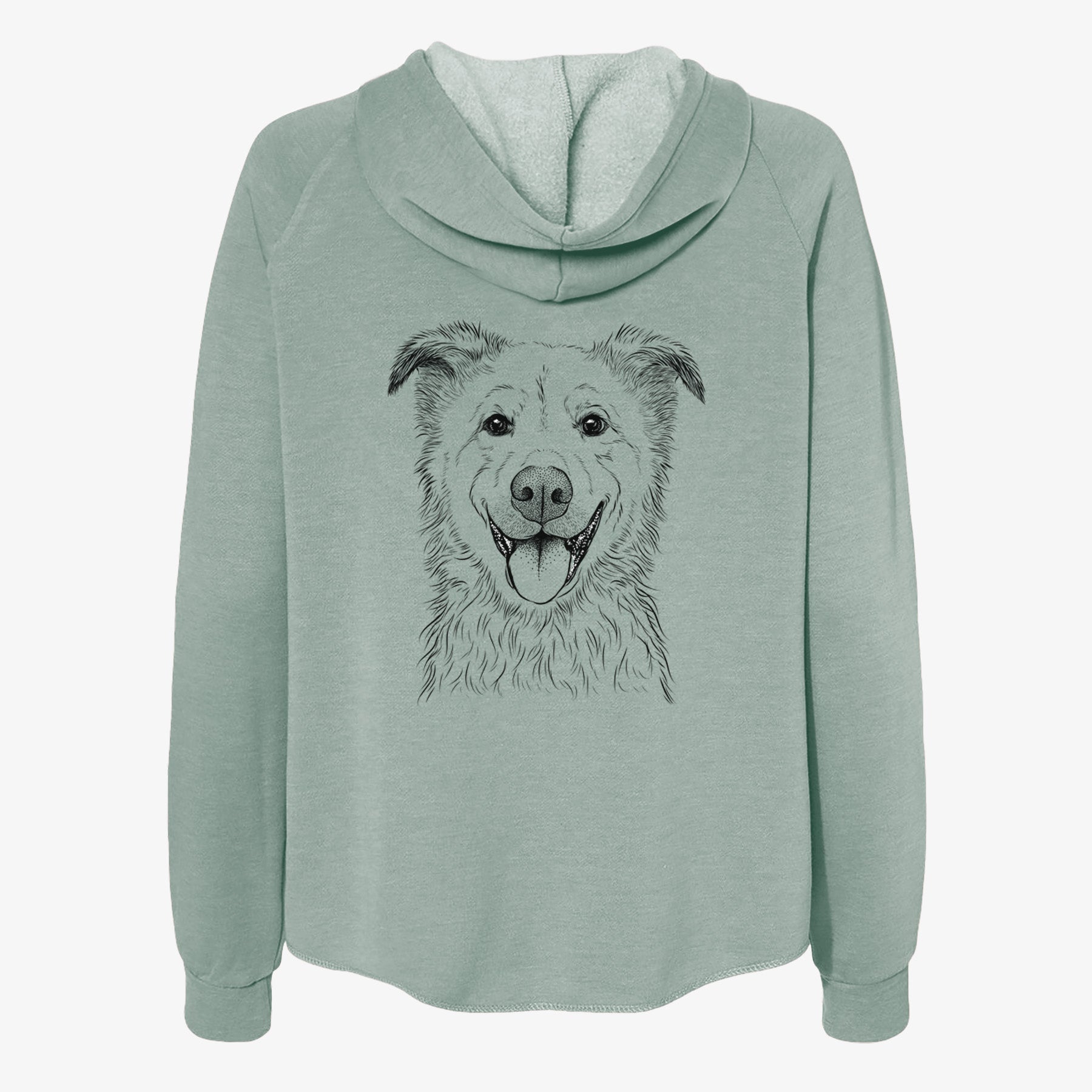 Dawson the Mixed Breed - Women's Cali Wave Zip-Up Sweatshirt