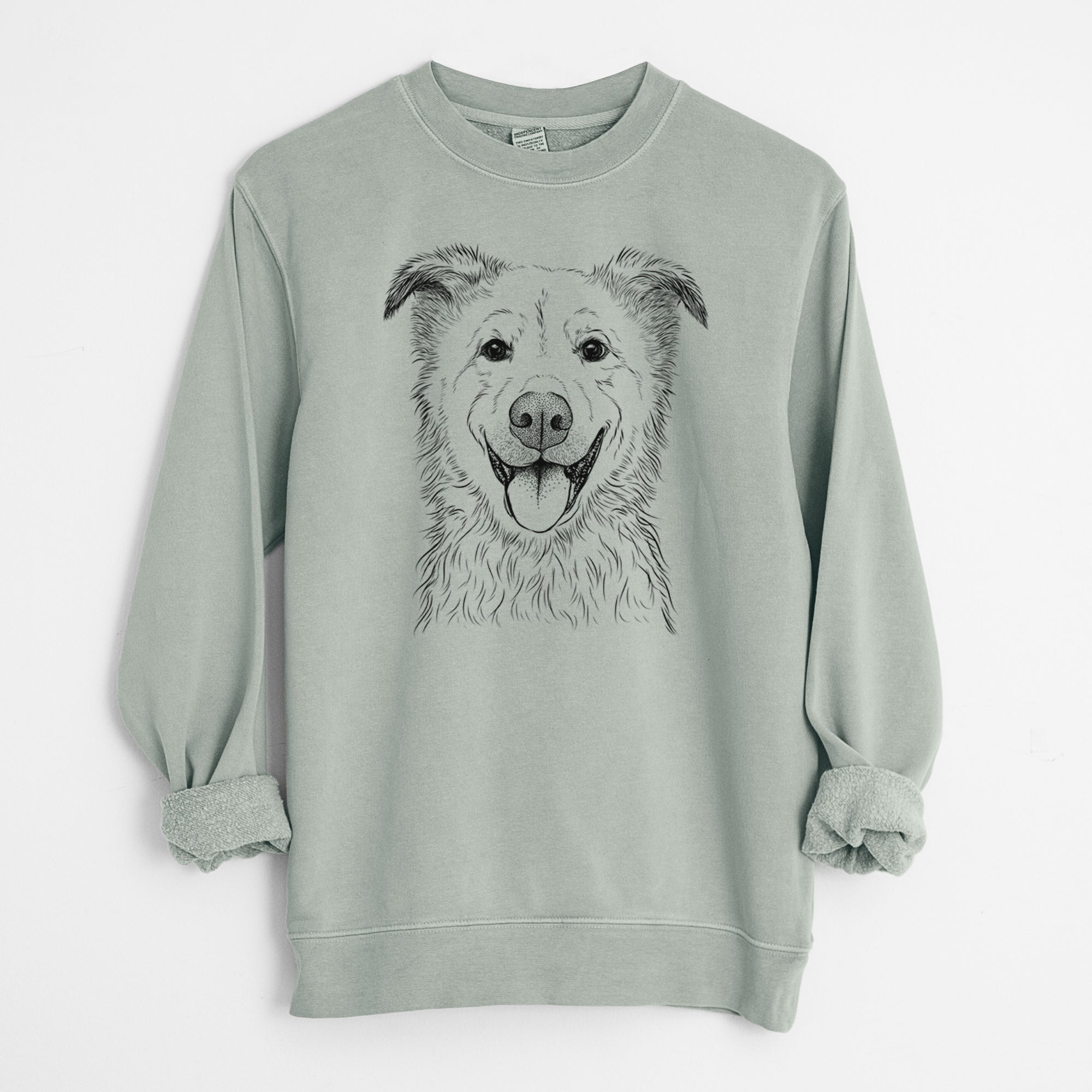 Bare Dawson the Mixed Breed - Unisex Pigment Dyed Crew Sweatshirt
