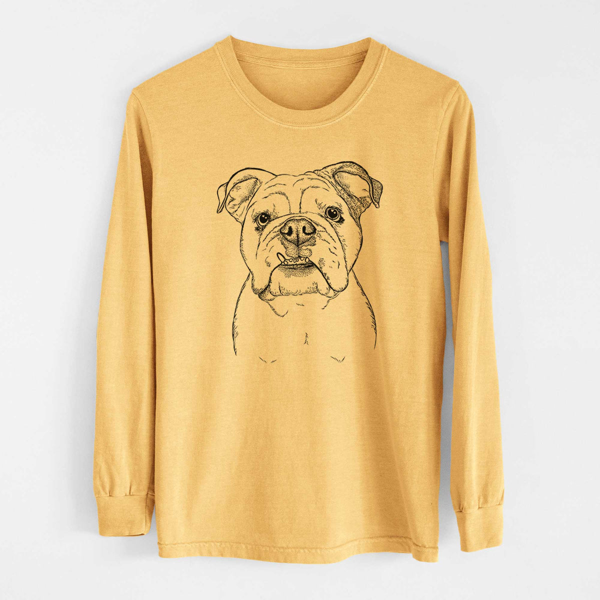 Bare Dazy the English Bulldog - Heavyweight 100% Cotton Long Sleeve