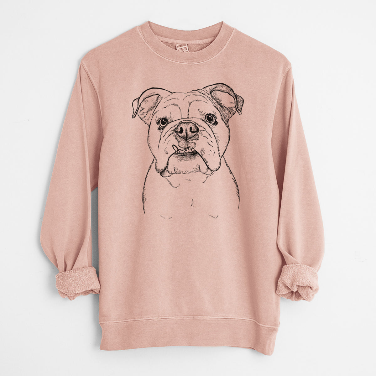Bare Dazy the English Bulldog - Unisex Pigment Dyed Crew Sweatshirt