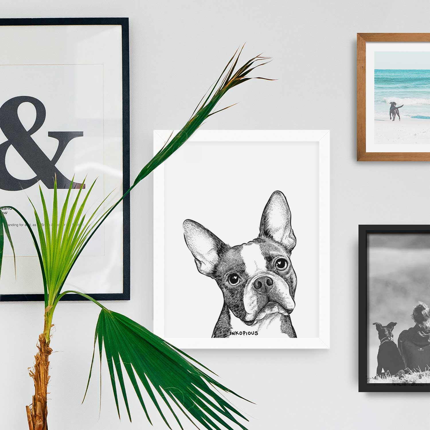 Dee Dee the Boston Terrier Art Print