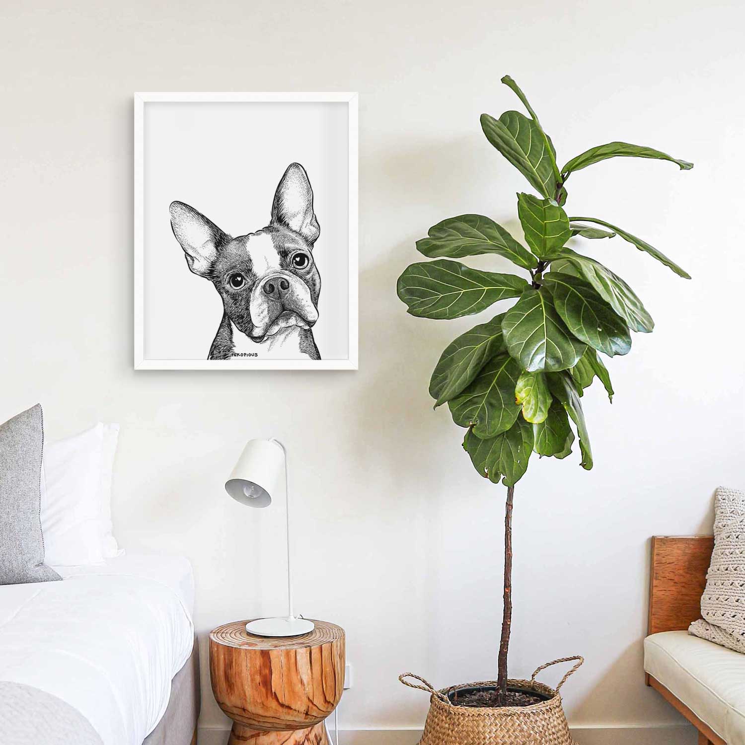 Dee Dee the Boston Terrier Art Print