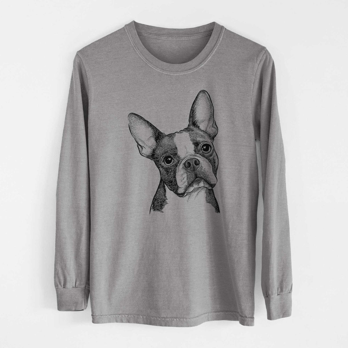 Bare Dee Dee the Boston Terrier - Heavyweight 100% Cotton Long Sleeve