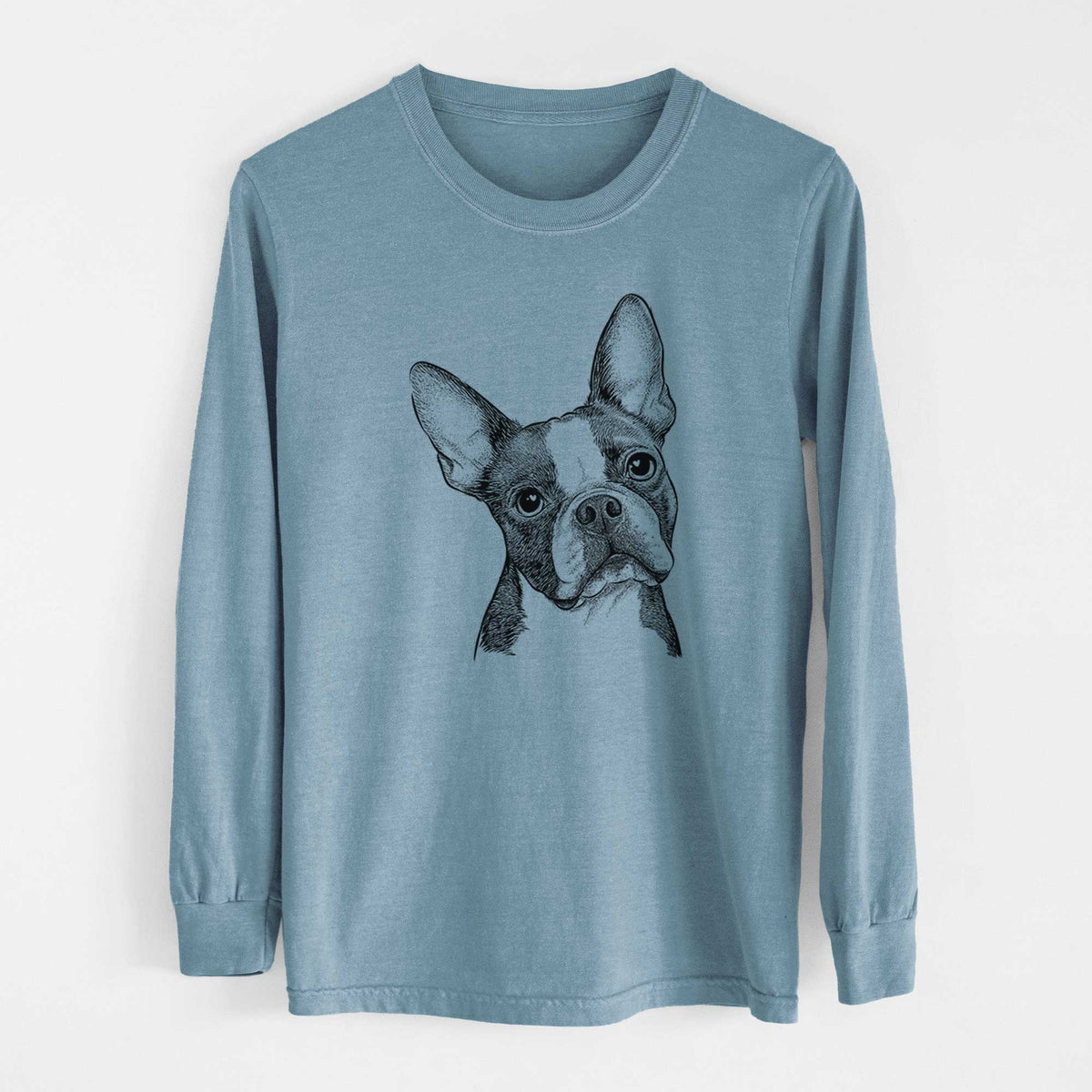 Bare Dee Dee the Boston Terrier - Heavyweight 100% Cotton Long Sleeve