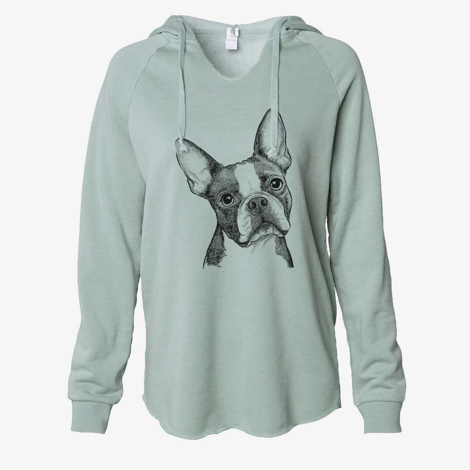 Dee Dee the Boston Terrier - Cali Wave Hooded Sweatshirt