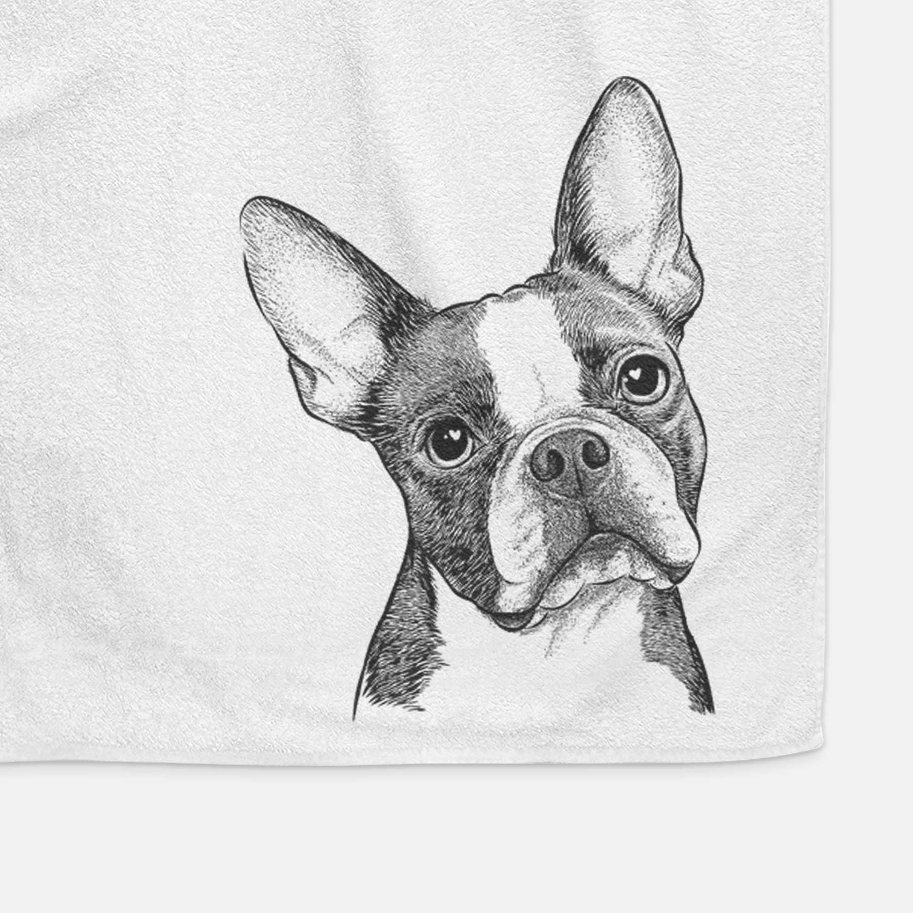 Dee Dee the Boston Terrier Decorative Hand Towel