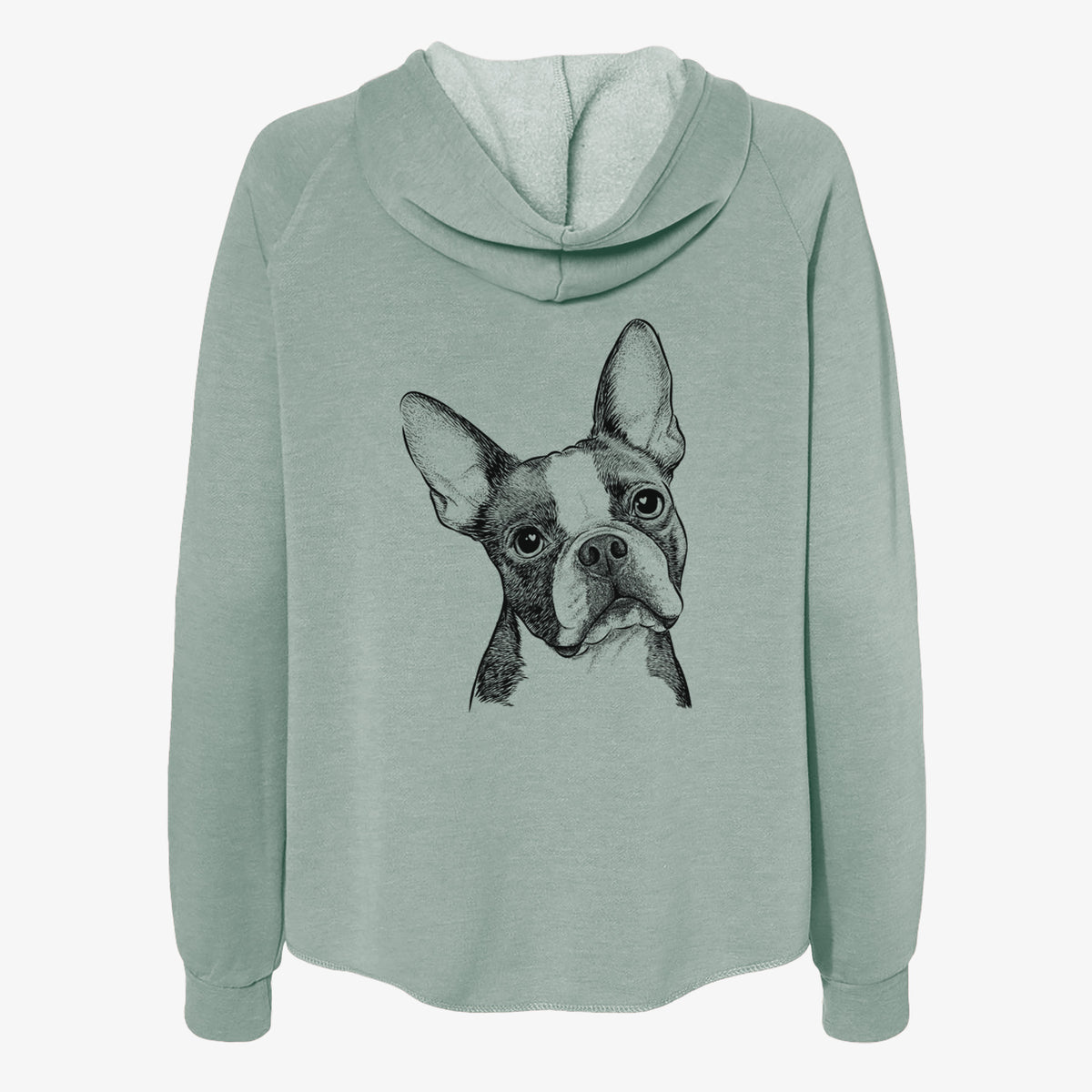 Dee Dee the Boston Terrier - Women's Cali Wave Zip-Up Sweatshirt