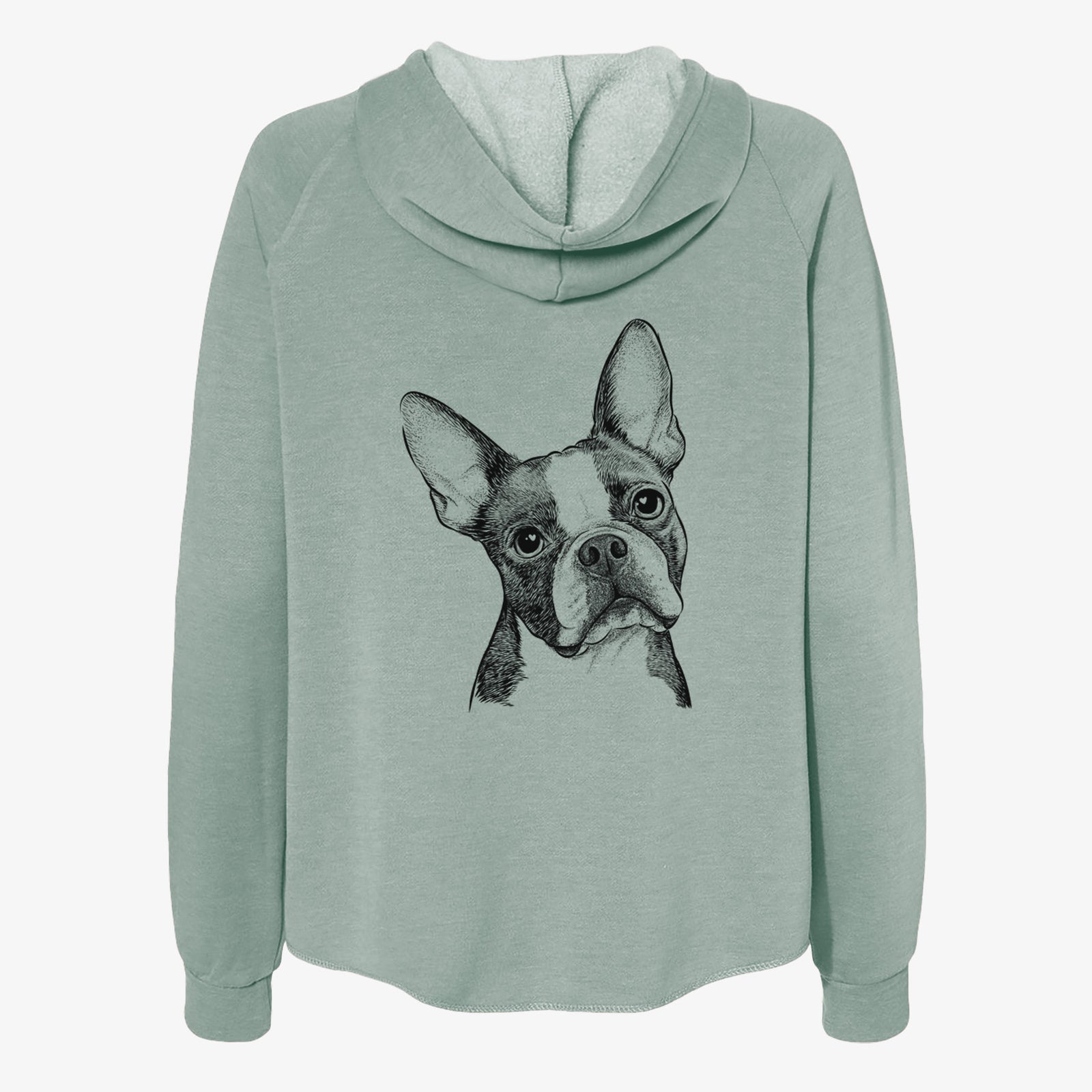 Dee Dee the Boston Terrier - Women's Cali Wave Zip-Up Sweatshirt