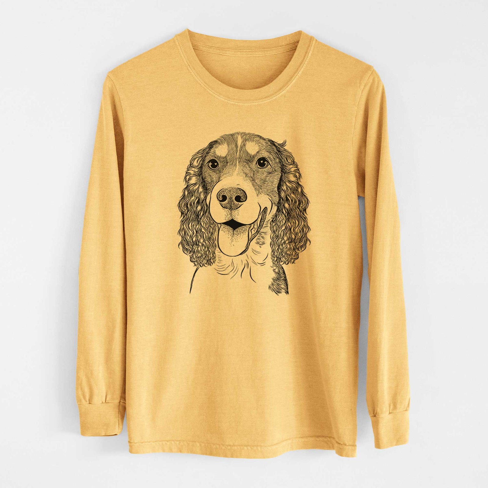 Bare Delilah the English Springer Spaniel - Heavyweight 100% Cotton Long Sleeve