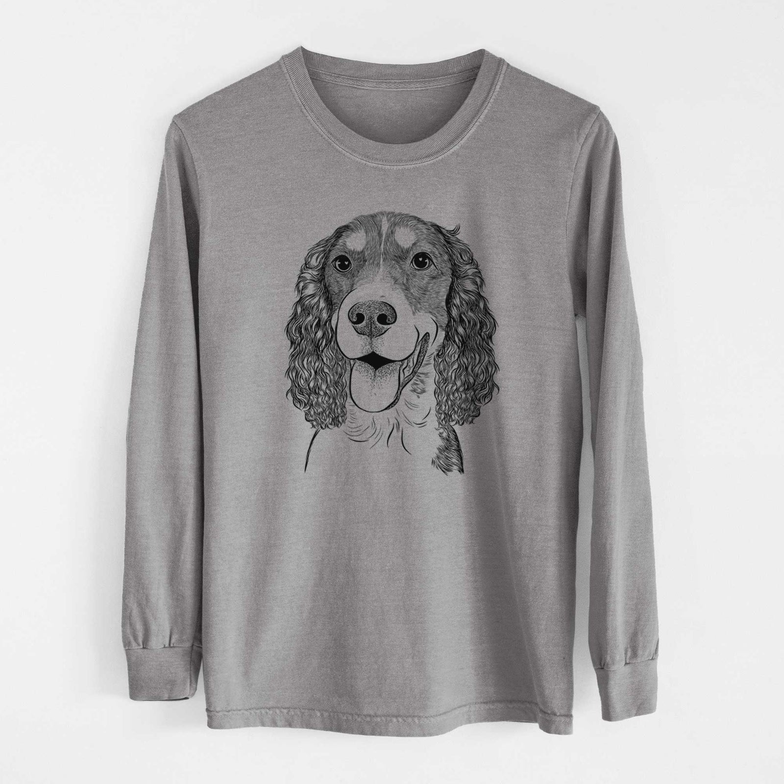 Bare Delilah the English Springer Spaniel - Heavyweight 100% Cotton Long Sleeve