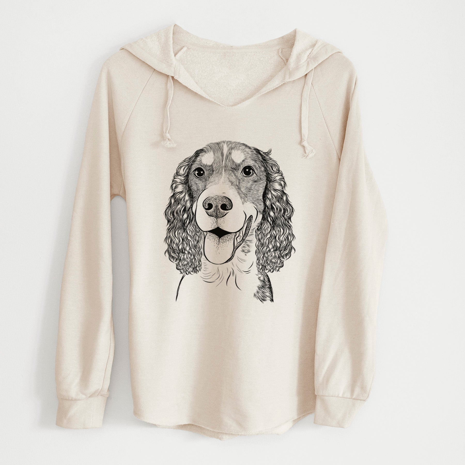 Bare Delilah the English Springer Spaniel - Cali Wave Hooded Sweatshirt